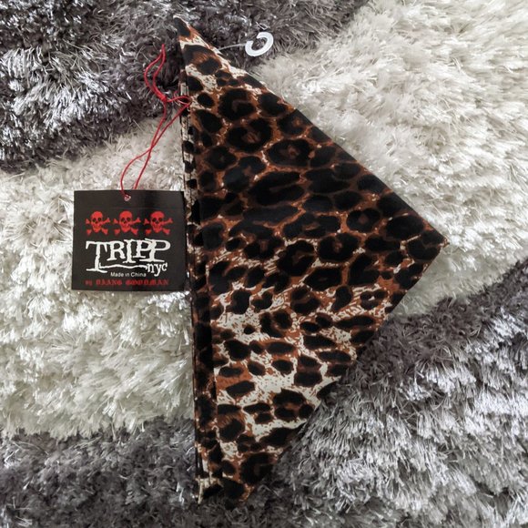 Tripp nyc Accessories - Tripp NYC Leopard Cheetah Print Punk Bandana